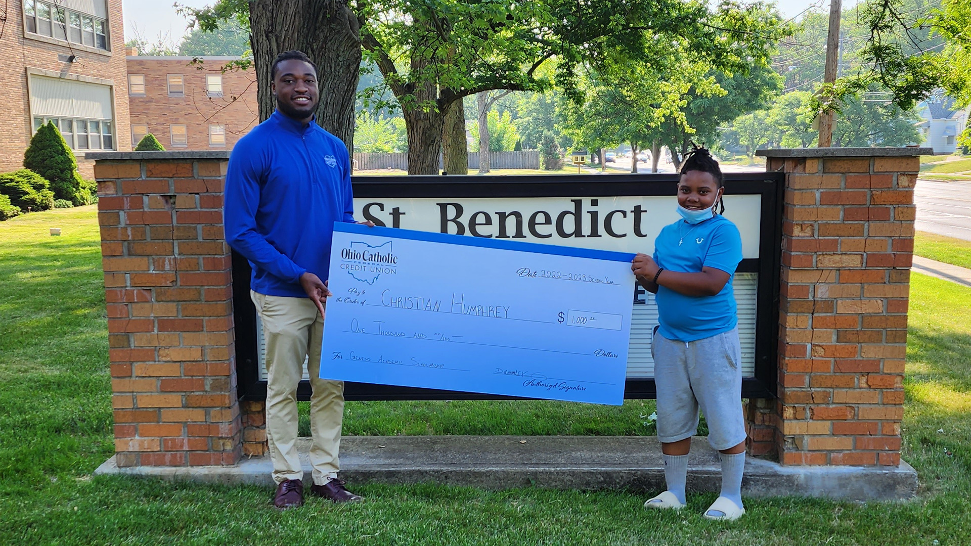 Scholarship winner St Benedict $1,000 Scholarship Winner St. Benedict School Ohio Catholic FCU
